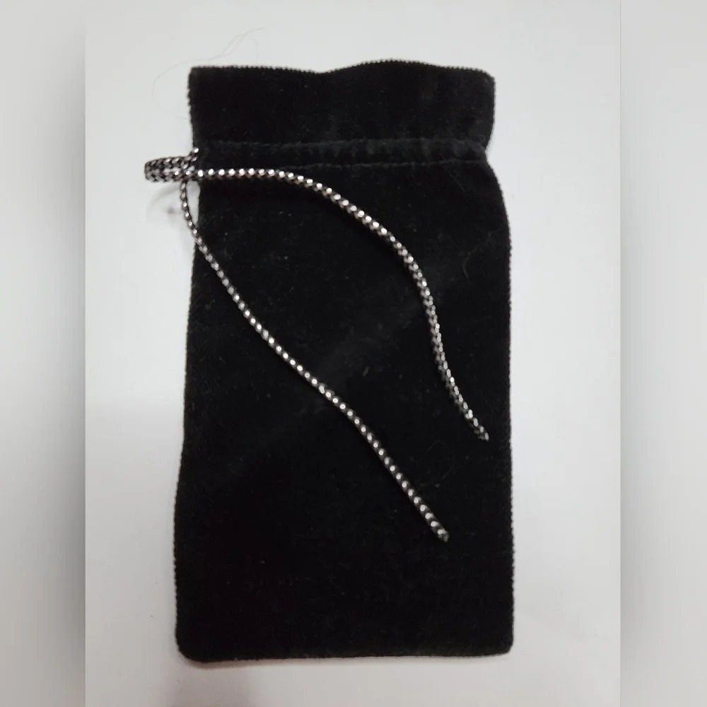 Black velvet handmade pouch